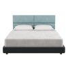 Jaxx Panelist Modern Padded Headboard – Set of 4 Wall Mounted Panels (Each 11.25" x 30") - Queen, Surf Turquoise Microvelvet