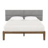 Jaxx Panelist Modern Padded Headboard – Set of 4 Wall Mounted Panels (Each 11.25" x 38")- King, Mouse Grey Microvelvet