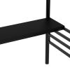Metal Loft Bed Frame with Desk;  No Box Spring Needed; Twin