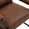 Single Iron Frame Chair Orange Bronzing Cloth Indoor Leisure Chair