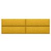 Jaxx Panelist Modern Padded Headboard – Set of 4 Wall Mounted Panels (Each 11.25" x 38") - King, Amber Gold Microvelvet