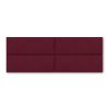 Jaxx Panelist Modern Padded Headboard – Set of 4 Wall Mounted Panels (Each 11.25" x 30") - Queen, Vino Red Microvelvet
