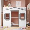 Twin Size House Loft Bed With Ladder