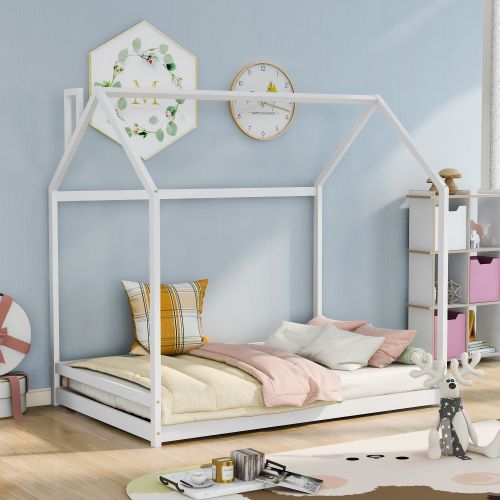 Full Size House Bed Wood Bed