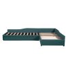 Upholstered Double Twin Size Daybed with Trundle and Drawer