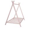 House Bed Tent Bed Frame Twin Size Metal Floor Play House Bed with Slat for Kids Girls Boys , No Box Spring Needed