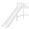Twin Size Low Loft Bed with Ladder and Slide