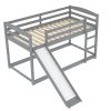 Twin over Twin Bunk Bed with Convertible Slide and Ladder