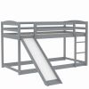 Twin over Twin Bunk Bed with Convertible Slide and Ladder
