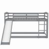 Twin over Twin Bunk Bed with Convertible Slide and Ladder