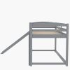 Twin over Twin Bunk Bed with Convertible Slide and Ladder