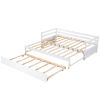 Twin or Double Twin Daybed with Trundle,White