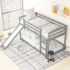 Twin over Twin Bunk Bed with Convertible Slide and Ladder