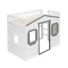 Twin Size House Loft Bed With Ladder