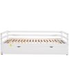 Twin or Double Twin Daybed with Trundle,White