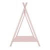 House Bed Tent Bed Frame Twin Size Metal Floor Play House Bed with Slat for Kids Girls Boys , No Box Spring Needed