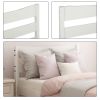 Twin Size Wood Platform Bed with Headboard and Wooden Slat Support