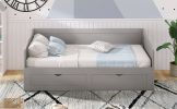 Wooden Daybed with Trundle Bed and Two Storage Drawers , Extendable Bed Daybed,Sofa Bed with Two Drawers