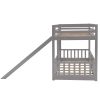Twin Over Twin Bunk Bed with Slide and Ladder