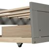 Wooden Daybed with Trundle Bed and Two Storage Drawers , Extendable Bed Daybed,Sofa Bed for Bedroom Living Room
