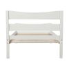 Twin Size Wood Platform Bed with Headboard and Wooden Slat Support