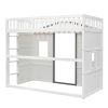 Twin Size House Loft Bed With Ladder