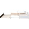 Twin or Double Twin Daybed with Trundle,White
