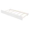 Wood Canopy Bed with Trundle Bed ; Full Size Canopy Platform bed With Support Slats .No Box Spring Needed