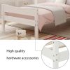 Twin Size Wood Platform Bed with Headboard and Wooden Slat Support