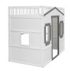 Twin Size House Loft Bed With Ladder