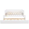 Twin or Double Twin Daybed with Trundle,White